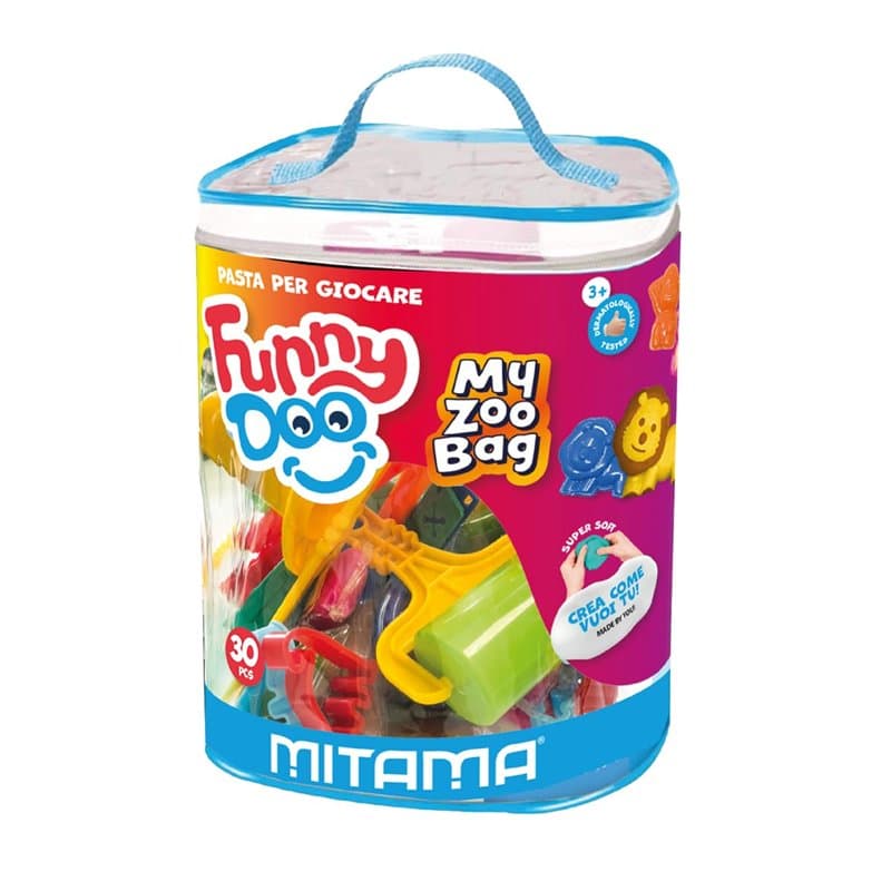 Mitama Sac My Zoo Bag Funny Doo, Pâte à Modeler, 30 pièces, boîte de Jeu avec Formes, à partir de 3 Ans, Jeu et Loisirs, Enfants