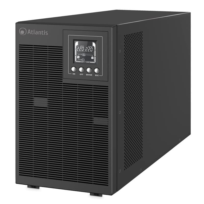 Atlantis A03-OP3002P Pro Onduleur (UPS) Online Double Conversion et Pure sinusoïde avec Une Puissance de 3000VA 2700W, Tour d'af