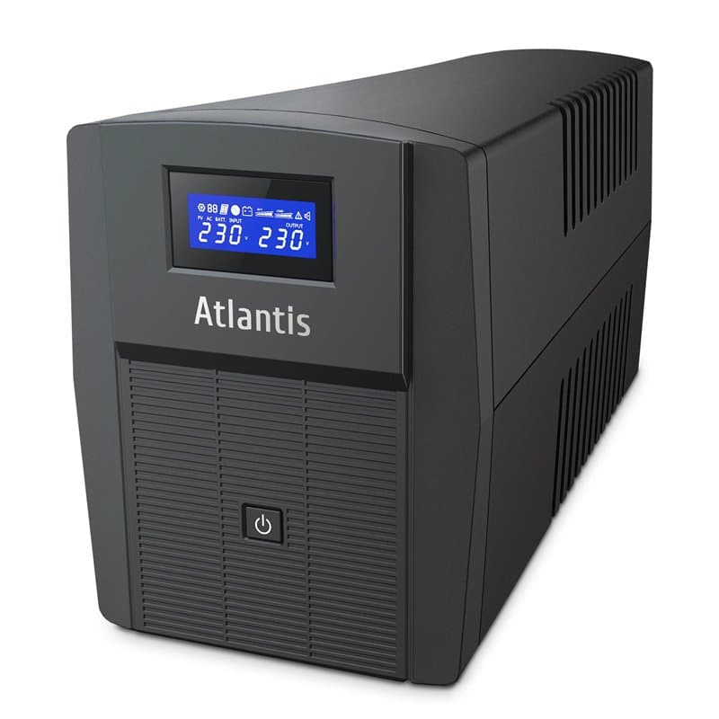 Atlantis A03-HP2003 Alimentation sans interruption à onde sinusoïdale pure 1500VA 900W Line Interactive,écran LCD, port USB-HID,