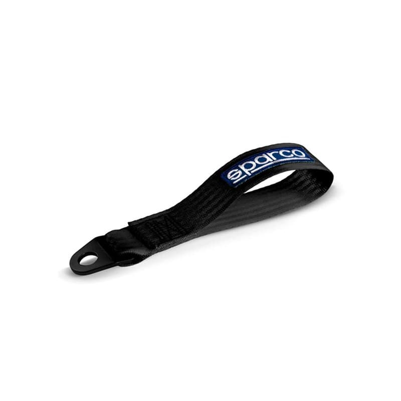 sparco Sangle de Remorquage Performance - Noir - Max. 2000kg - Trou de 16mm