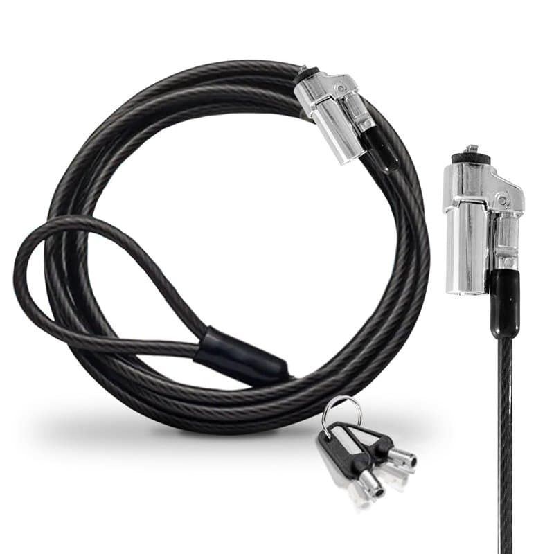 Cable Technologies Câble de sécurité Nano en acier antivol 180 cm pour ordinateur portable, fente de sécurité Kensington Nanosav