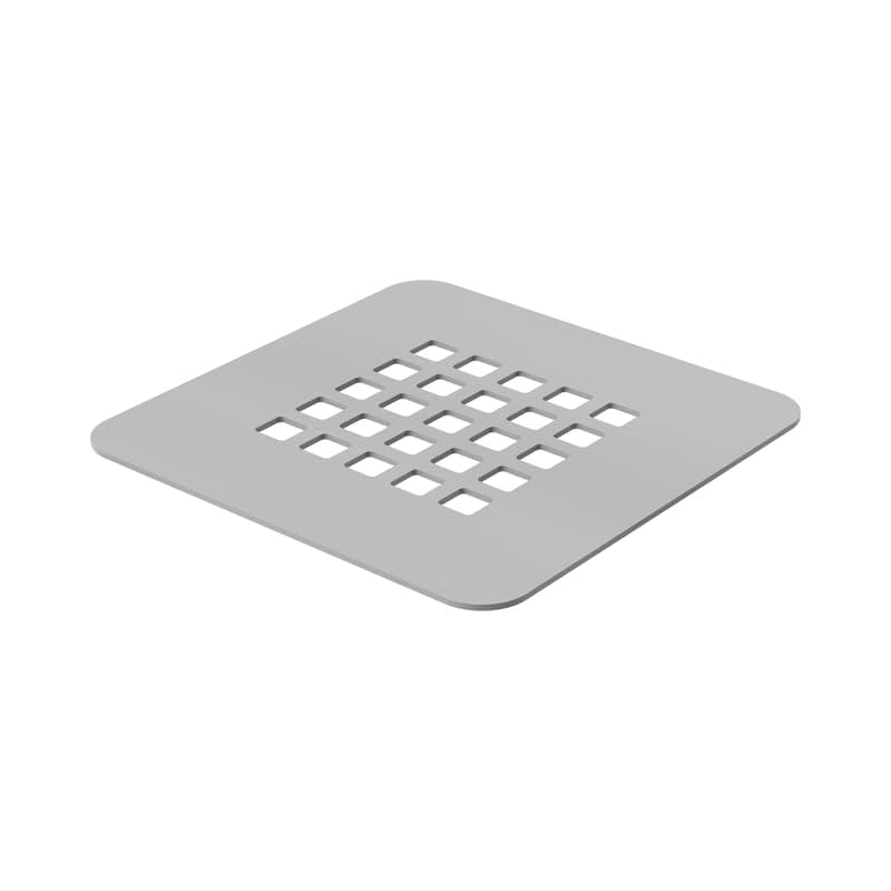 ERCOS Grille de Bonde pour Receveur de Douche Stone, Acier Inoxydable, Facile à Nettoyer, 125x125 mm, Couleur Blanc Mat