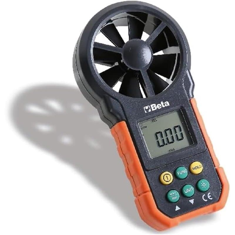 BETA 1760WM - Anémomètre numérique avec capteur de ventilateur, poids de 152 g et affichage équipé d'une barre analogique