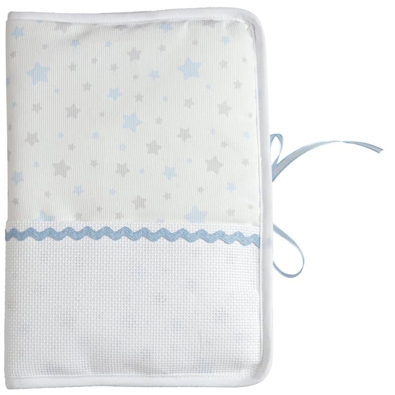 Filet - Protège Carnet de Santé à Broder, Motifs Étoilés, Bande Aïda À Personnaliser - Prénom, Motifs, Date de Naissance, Idée C