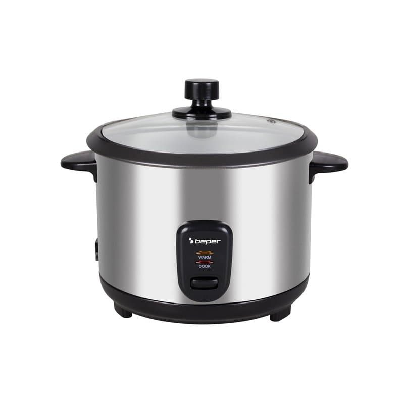 BEPER P101VAP001 Cuiseur à riz électrique avec fonction de rétention de chaleur, panier de cuisson vapeur, revêtement antiadhési
