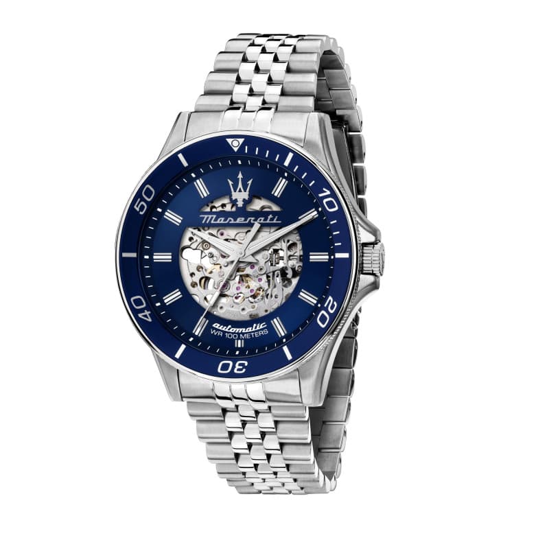 Maserati Montre Homme, Automatique, Analogique, Bracelet Acier, Collection Sfida - R8823140011