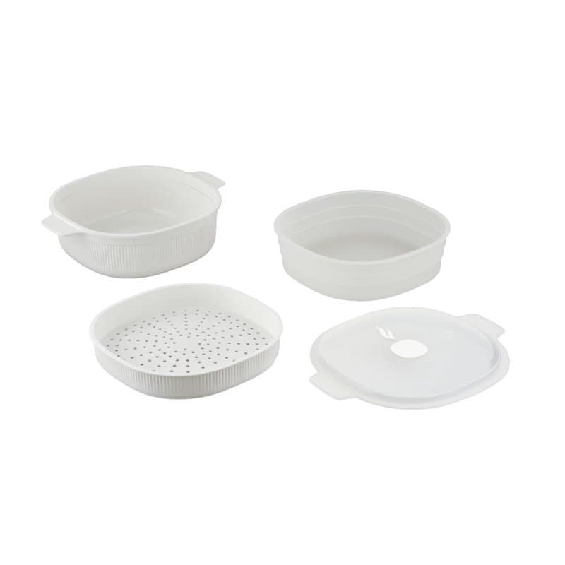 CARE+PROTECT Cuiseur Vapeur pour Micro-Ondes - Récipient Idéal et sain pour la Cuisson à la Vapeur - Servir et Conserver - Sans
