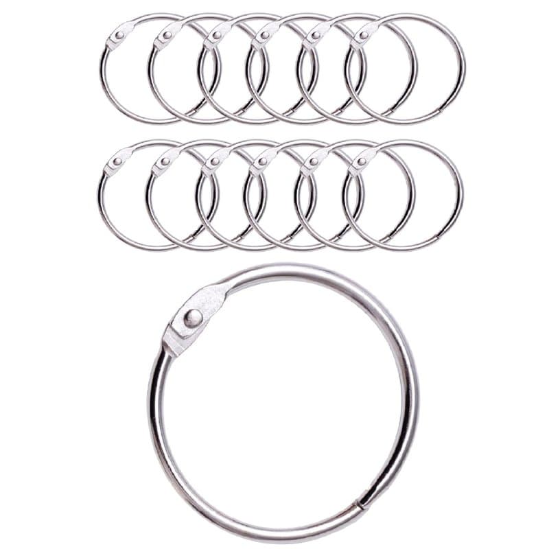 IPEA 12 Anneaux de Rideaux Douche avec Crochet en Métal – Fabriqués en Italie – Anneau Circulaire ouvrable de 50 mm pour Rideaux