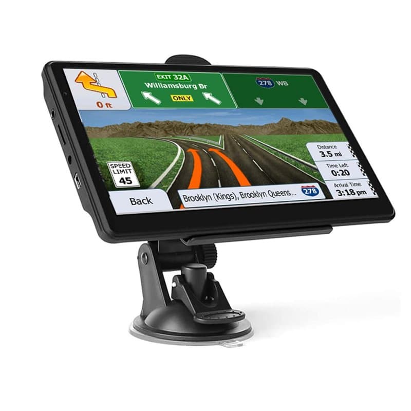 7 Pouce GPS Voiture,GPS Poids Lourds,Auto Navigation avec HD Écran Tactile,Multi-Languages Guidage Vocale 2025 Cartographie UK E