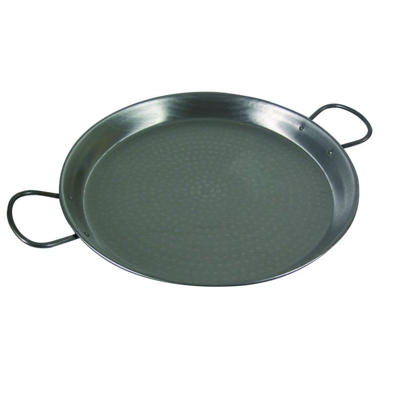 MENASTYL CUISSON 1966002 Plat Paella avec Anses Acier Noir 46 x 36 x 4 cm