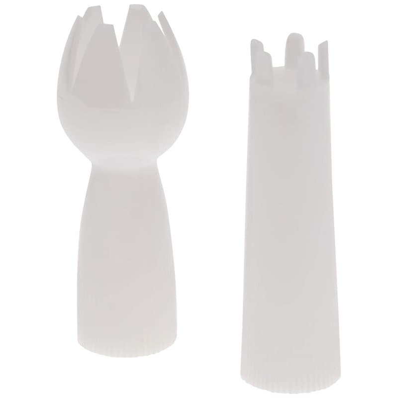 Ibili CNW0102 Lot de 2 Douilles, Plastique, Blanc, 1.7 x 1.7 x 5.7 cm