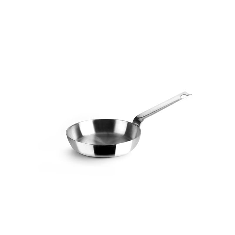 IBILI Blinis Poêle triple couche naturelle 12 cm, acier inoxydable, convient pour induction, sans antiadhésif