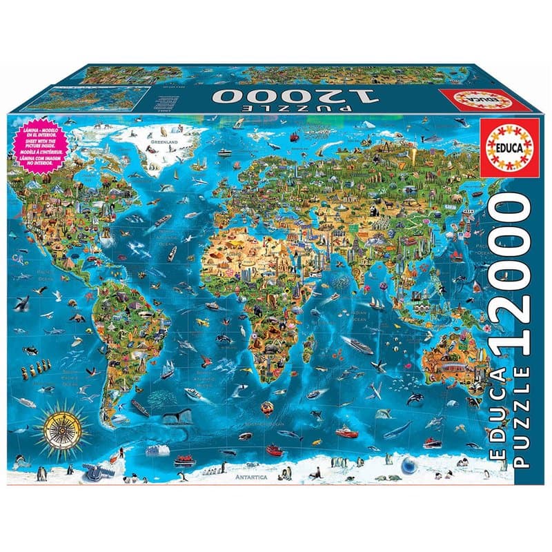 Educa - Puzzle de 12000 pièces pour Adultes | XXL Puzzles. Merveilles du Monde. Recommandé à partir de 14 Ans(19057)