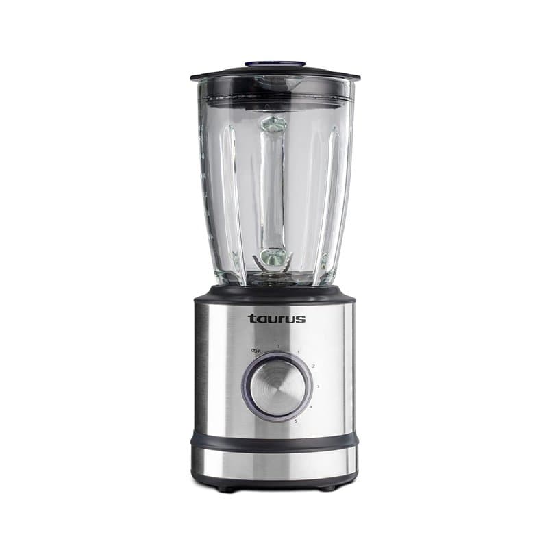 Taurus Optima Magnum 1200 - Blender mixeur 1200W, bol en verre de 1,75L, 5 vitesses + Pulse (glace pilée), 6 lames en acier inox