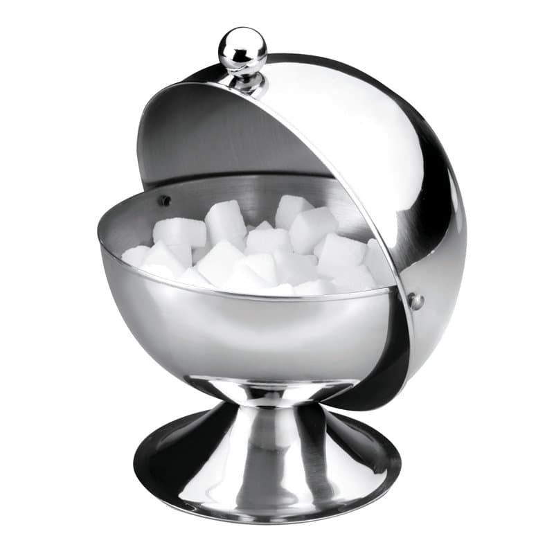 LACOR acier 63304–sucrier-kügelförmig, diamètre: 14 cm - 600 ML, Argenté