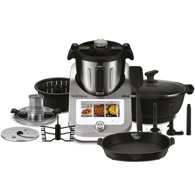 Ufesa TotalChef RK7 Robot de Cuisine Multifonctions Inteligent, WIFI, 30 Fonctions, 4.5L, Écran Tactile 7 Pouces, Balance Integr