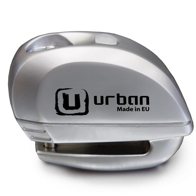 URBAN UR22 Antivol Bloque Disque avec Alarme + Avertissement 120dBA, 6 mm, fabriqué dans l'UE, Universel pour Vélo, Moto, Scoote