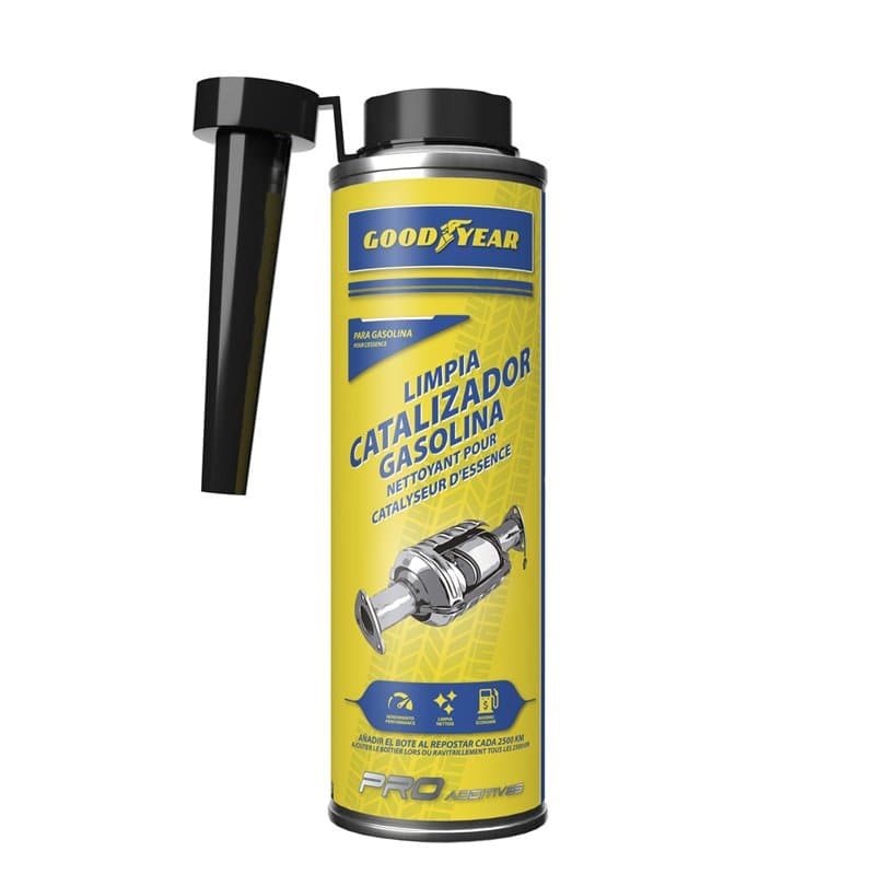 Goodyear Nettoyant pour catalyseurs à Essence Pro Additives. Additif pour Carburant Essence 300ml, NETTOYEUR CATALYSEUR