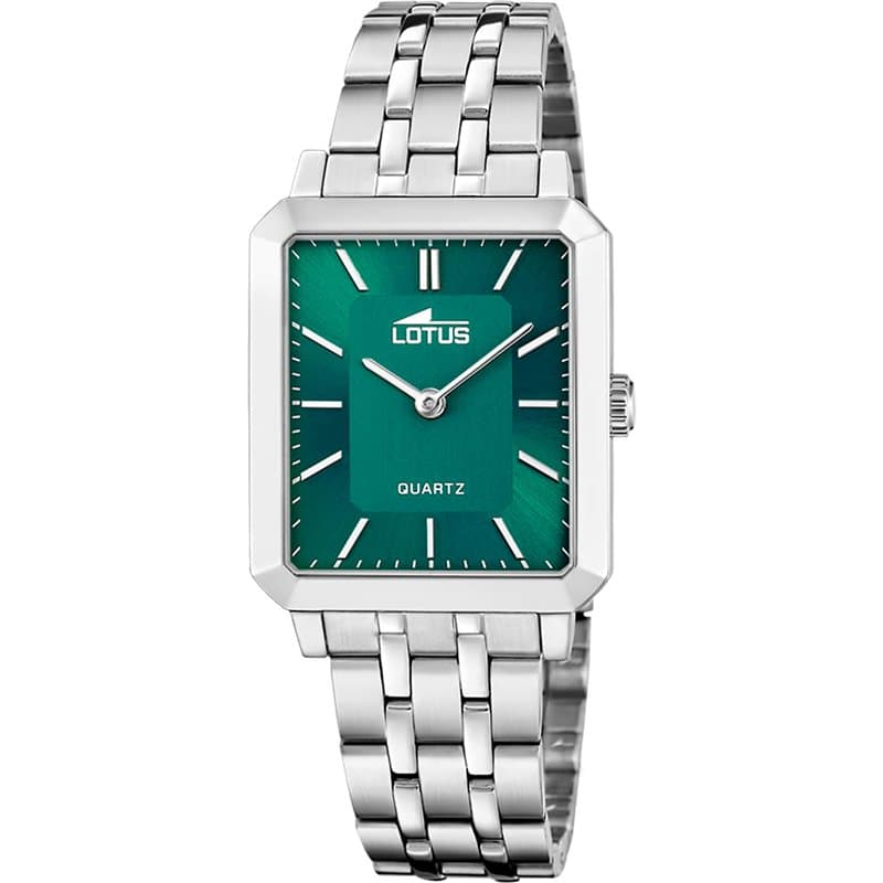 Lotus Montre pour Femme 18980/4 Square Series Boîtier en Acier Inoxydable Gris Bracelet en Acier Inoxydable Gris
