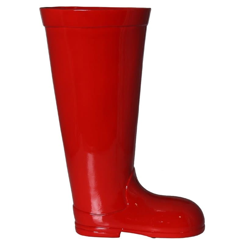 DONREGALOWEB Porte-Parapluie en céramique en Forme de Botte de Couleur Rouge