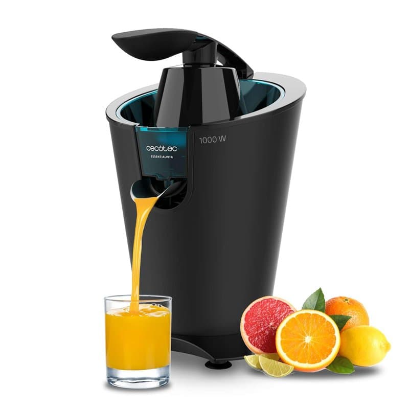 Cecotec Presse Agrume Electrique EssentialVita PowerFresh 1000 Black. Presse-Agrumes Électrique 1000 W Avec Bras Levier, Une uni