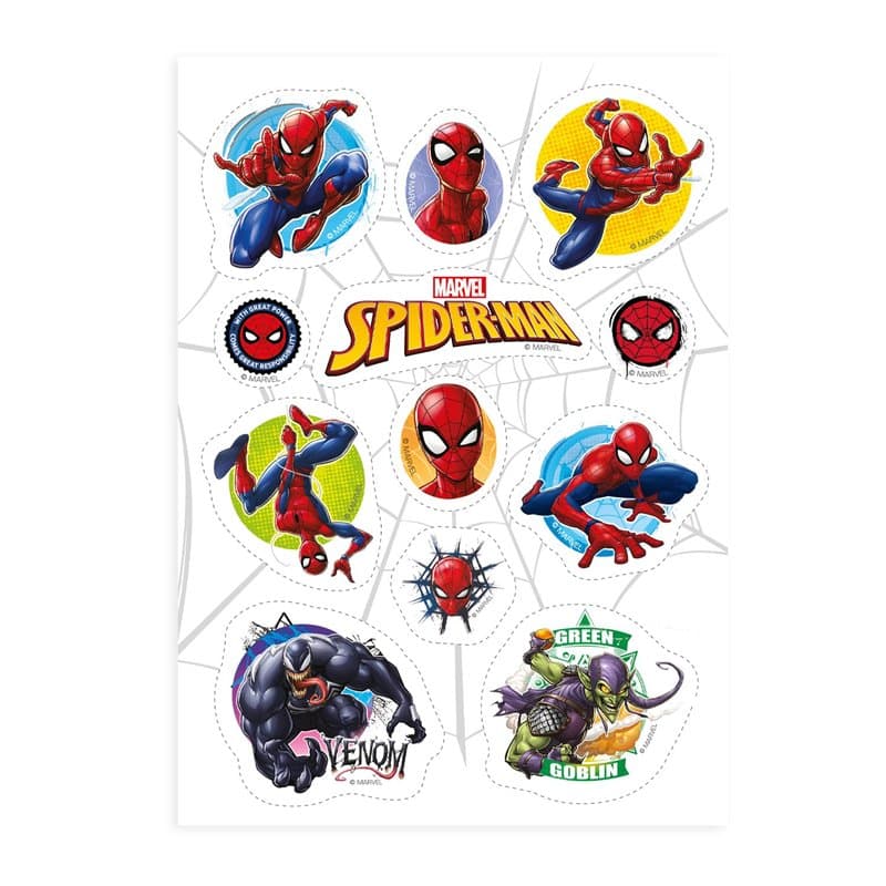 Dekora - Décoration Coméstible pour Gâteaux d'Anniversaire pour Enfants de Silhouette Découpée de Spiderman