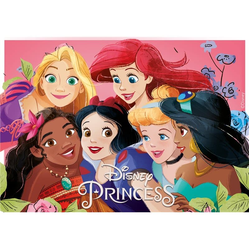 Dekora - Princesses Disney - Papier Comestible pour Gâteau d' Anniversaire - Décoration pour Gâteau en Feuille d’Azyme - A5