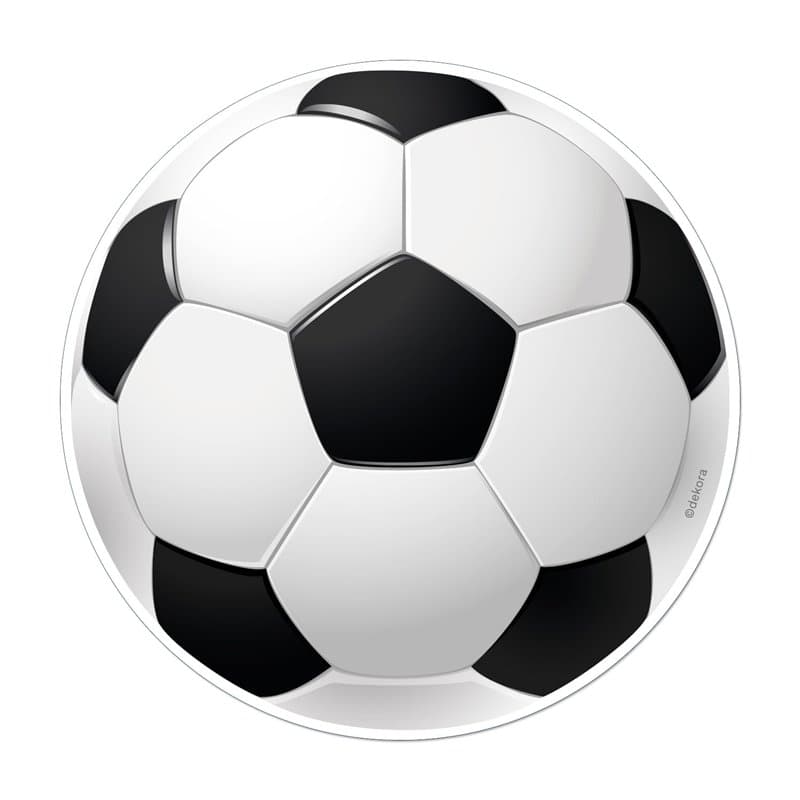 dekora - Décoration pour Gâteau d'Anniversaire d'Enfants - Disque Comestible Sans Sucre Ballon de Football | Diamètre 15,5 cm