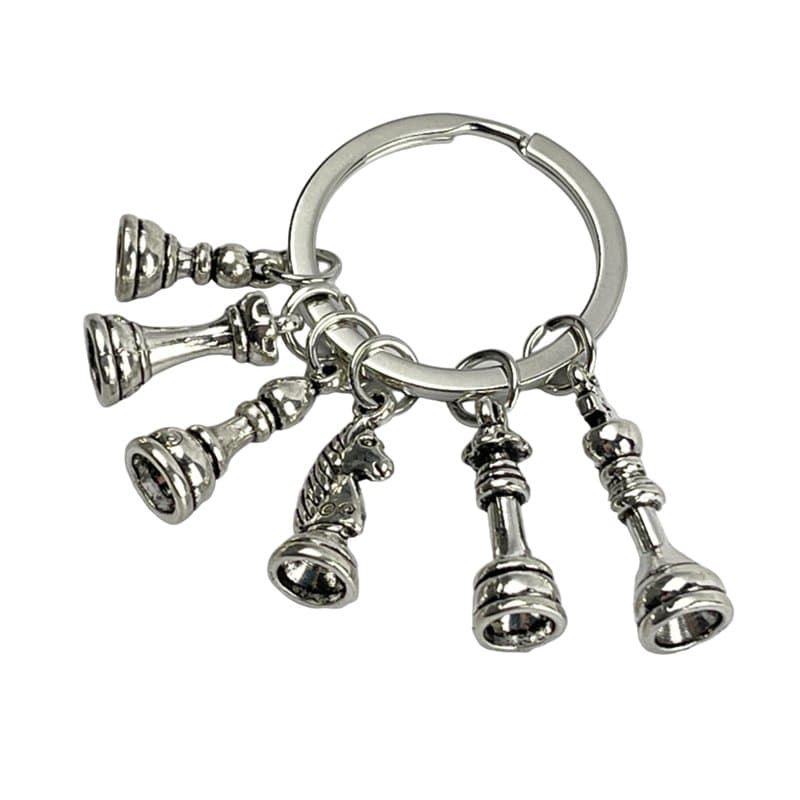 Porte-clés d'échecs – Pièces : Reine, Roi, Éfil, Cheval, Tour et Pion – Pour amateurs de jeux de société et de rôle – Unisexe Ho