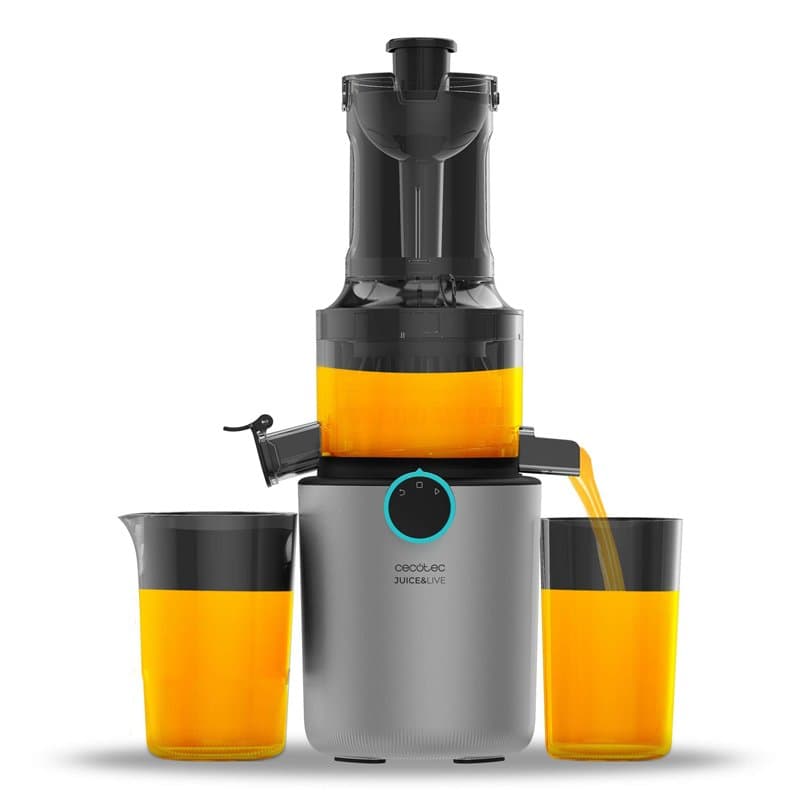 Cecotec Extracteur de Jus pour Fruits et Légumes à Pression à Froid Juice&Live 1500 Slim. Moteur DC de 200W, 1 Vitesse et Foncti