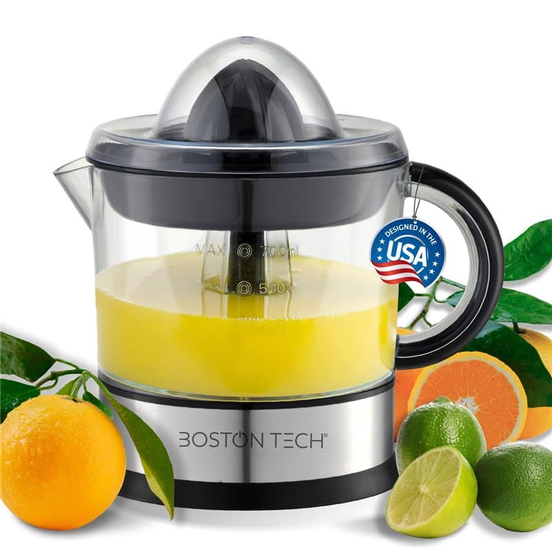MasterJuicer : presse agrume electrique | 700 ml, Rotation Bidirectionnelle, 40W | 2 cônes, BPA Free, Anti-goutte et Lavable au