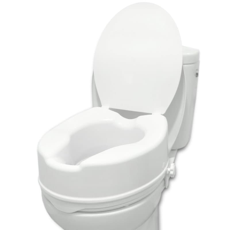 PEPE Mobility - Rehausseur WC Adulte (15 cm), Toilette Personne Âgée, Siège Handicapé, Rehausseurs, Surelévateur, Couvercle