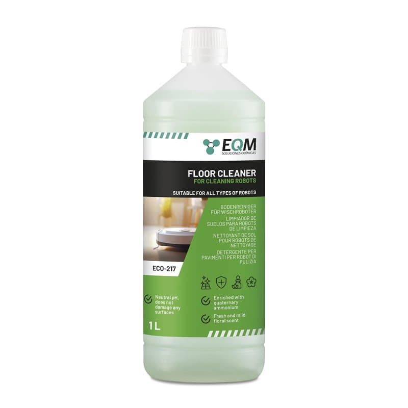 EQM - ECO-217 - Nettoyant de Sol pour Robots laveurs - 1L - Nettoyant concentré convenant à tous les types de robots - Ne nuit p