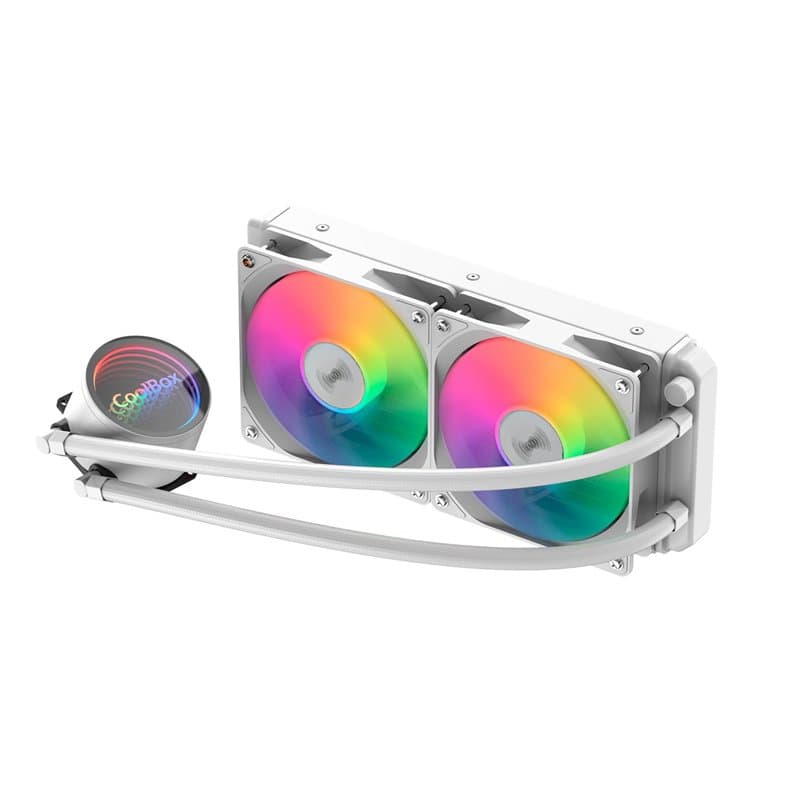 CoolBox Infinity Liquid240 ARGB Refroidissement liquide PC 240 mm, TDP 250 W, ventilateurs 120 mm silencieux, effet ARGB Infinit