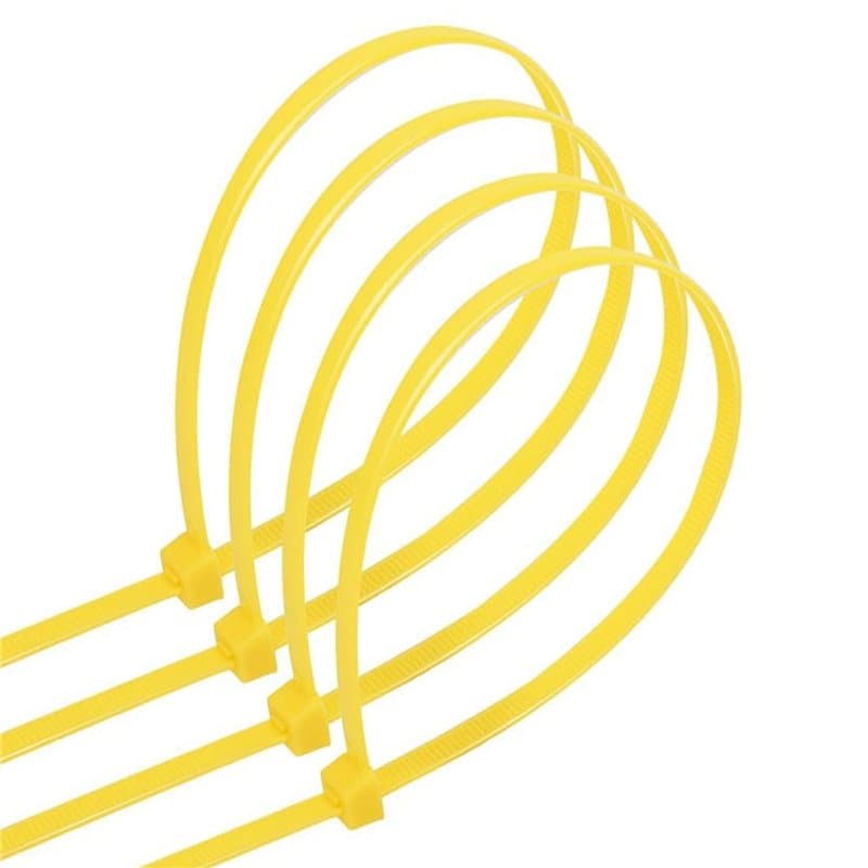 Colliers de serrage en nylon 4,8 x 350 mm, jaunes (30 pièces) - Fixation sûre pour câbles et organisation dans les installations