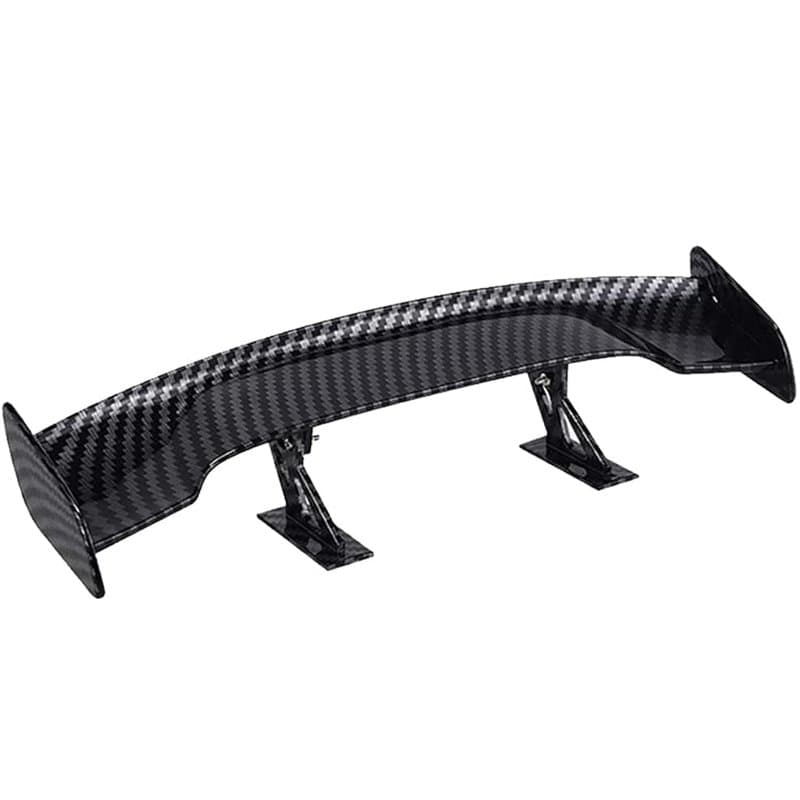 Tingz Mini aileron de voiture,Fibre de Carbone Décoration sans Perforation Noir,Décoration universelle de queue, stabilité de vé