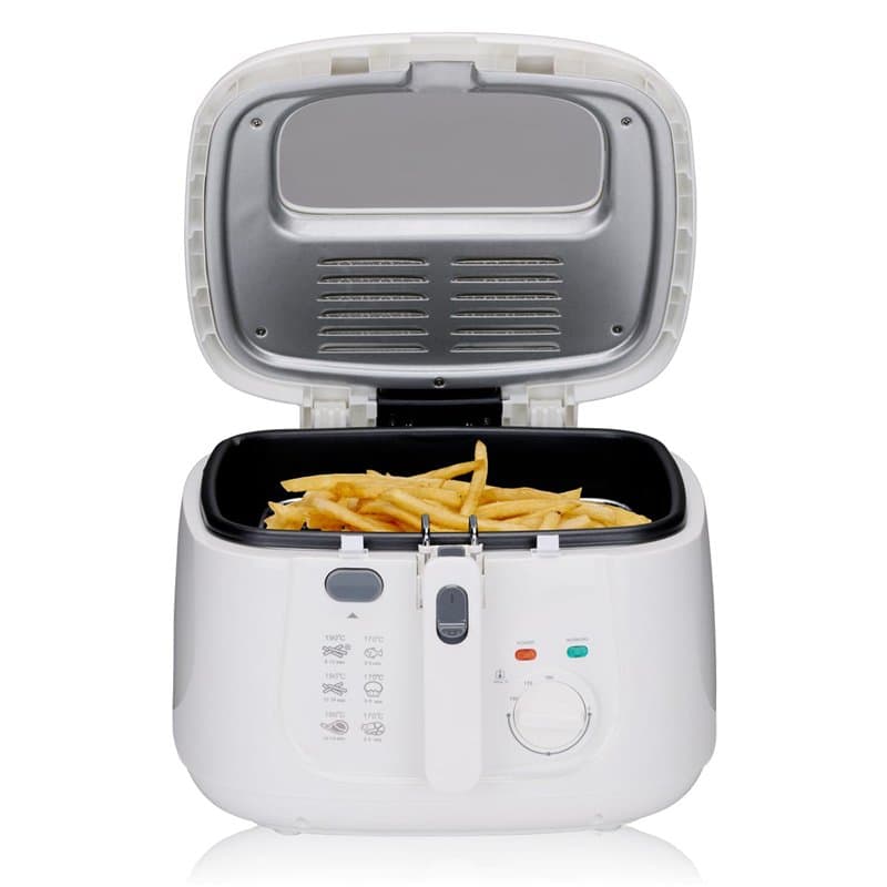 alpina Friteuse - Friteuse - 1800 Watt - 2,5 Litre - Jusqu'à 190ºC - Blanc