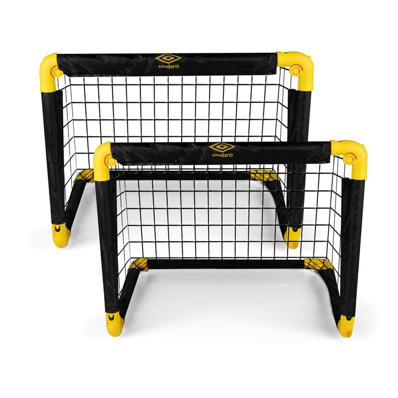 Umbro Cage de Foot 50 x 44 x 44 cm - Ensemble de 2 Buts de Foot - Mini But Pliable - Kit Entrainement Football pour Enfants et A