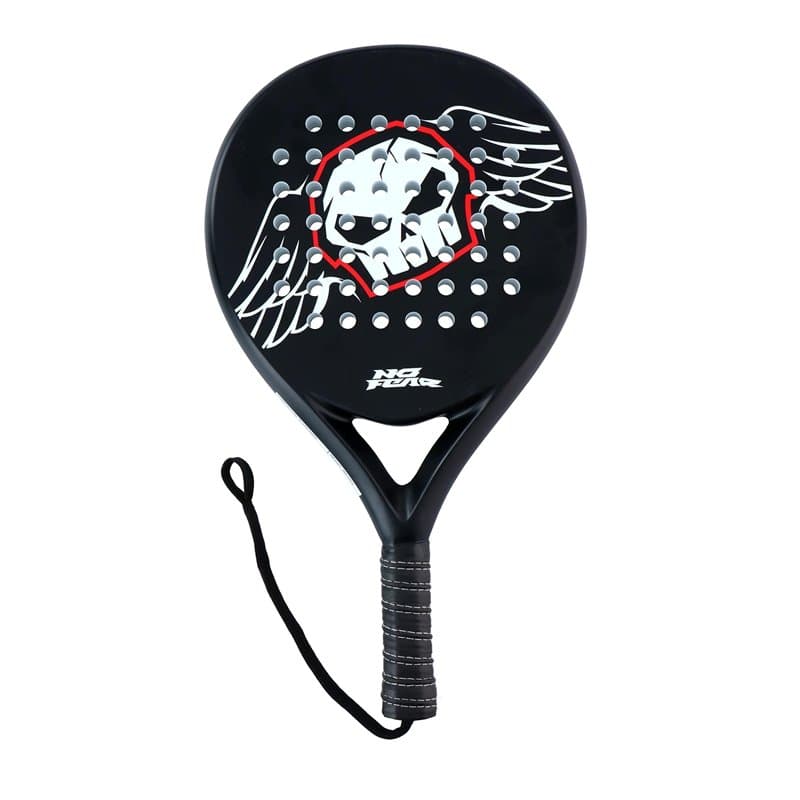 No Fear Zwart Raquette de Padel avec poignée antidérapante