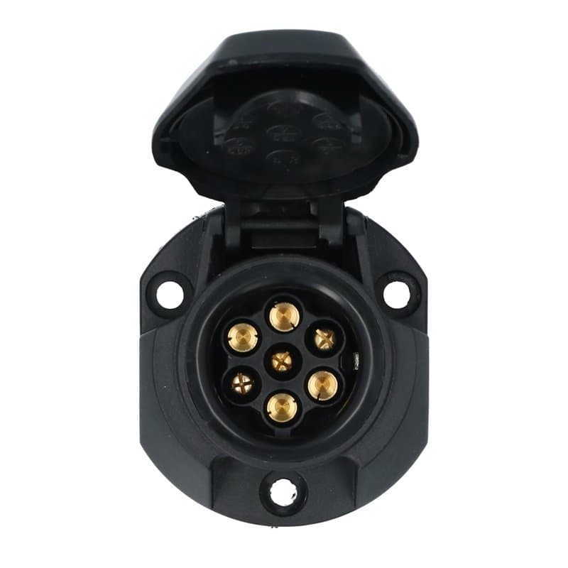 Carpoint 0410005 Prise pour Remorque 7Pol. avec Interrupteur Phare Anti-Brouillard, Noir