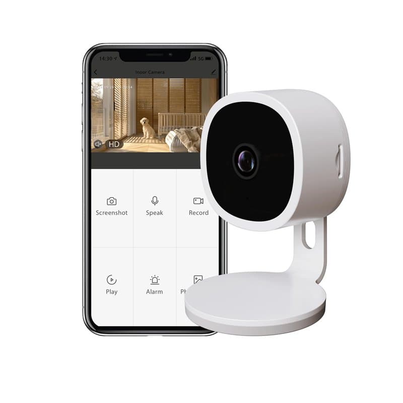CALEX Caméra de Sécurité Intérieure Connectée - WiFi, 2K (Full HD), Vision Nocturne, Audio Bidirectionnel, Détection de Mouvemen