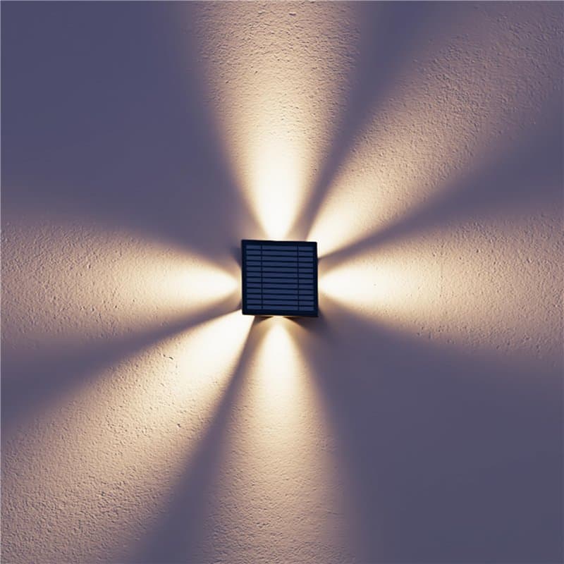 Calex Altamura Applique Murale Solaire, Éclairage Haut et Bas Extérieur, Lampe de Jardin Alimentée par Énergie Solaire, Étanche,