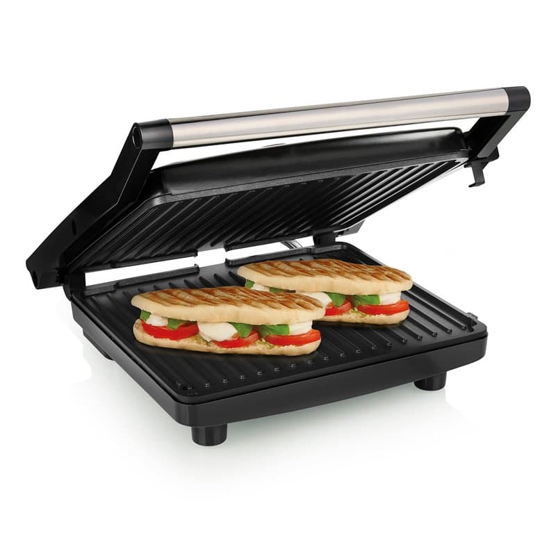 Tristar Grille-viande GR-2858 - Pour viande, poisson, légumes, paninis et croque-monsieur - Surface de cuisson 30 x 26 cm - 2 pi