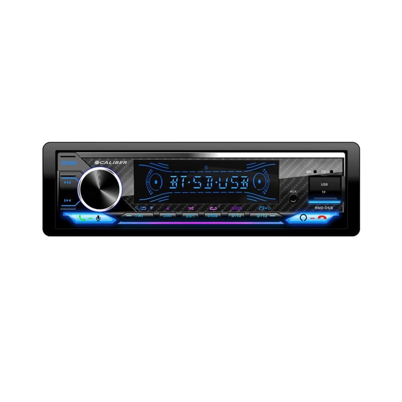 Caliber Autoradio Bluetooth 1DIN, Tuner FM, 4x100W, USB/Micro SD, Charge 2.1A, Aux-in, Mains Libres, Micro Externe, Sortie RCA,