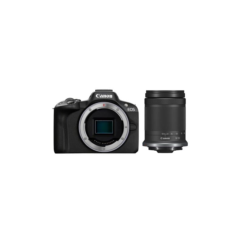 Canon EOS R50 Appareil Photo Hybride + Objectif Canon RF-S 18-150mm F3.5-6.3 is STM Version kit, Noir