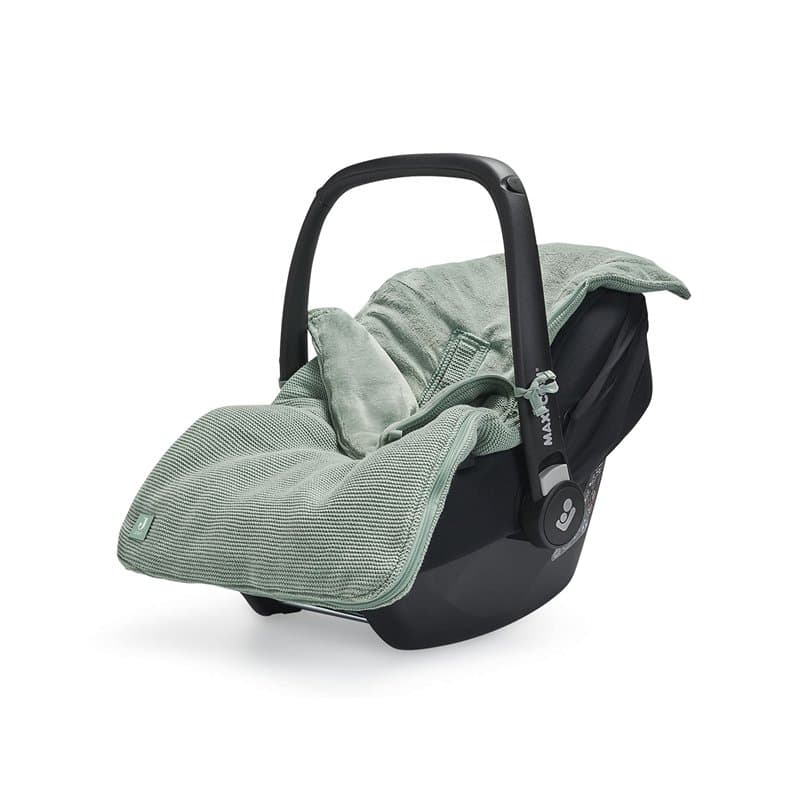 Jollein 025-811-65371 Chancelière tricotée pour siège bébé stonegreen 82 x 42 cm