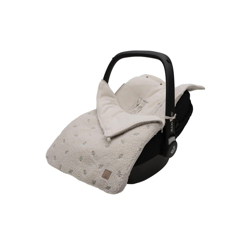 Jollein Chancelière Teddy Lovely - Pour porte-bébé, siège auto groupe 0+ et poussette - Pour ceinture à 3 points et 5 points