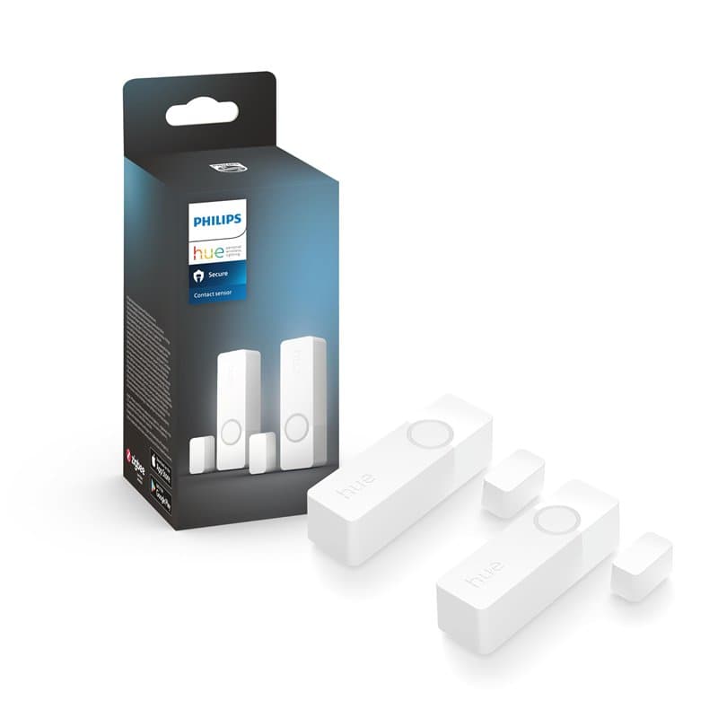 Philips Hue Secure, Lot de 2 capteurs de Contact pour Porte ou fenêtre, Installation Facile, contrôle Depuis l'application Hue,