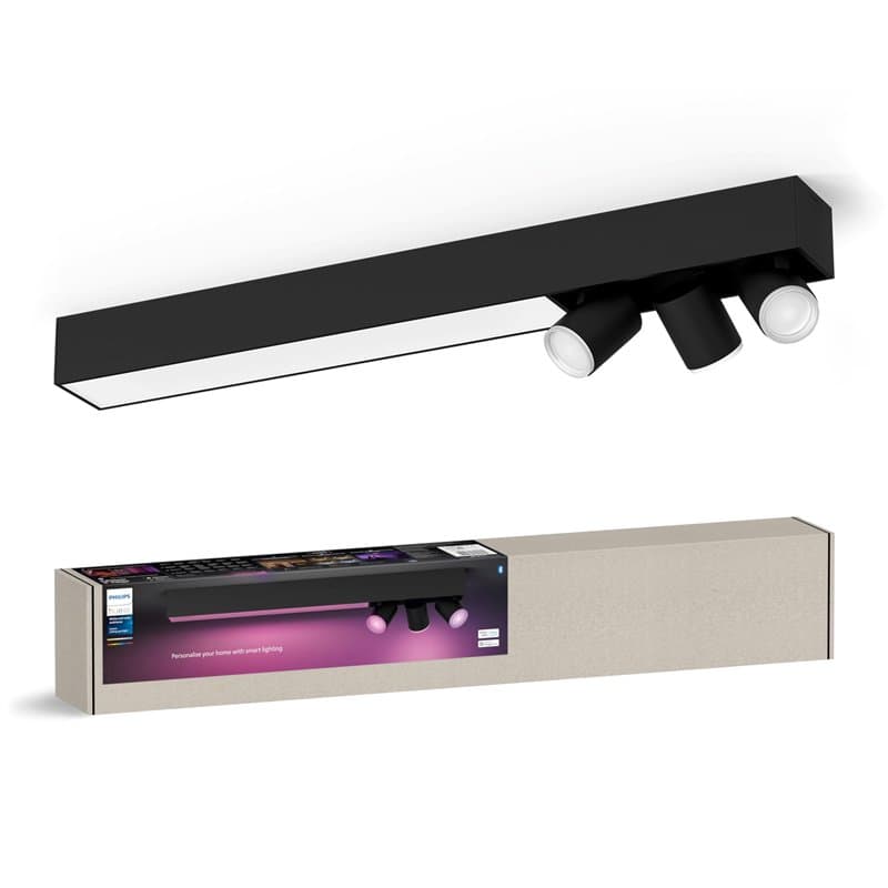 Philips Hue White & Color Ambiance Centris 3 pièces, dimmable, 16 millions de couleurs, contrôlable par application, compatible