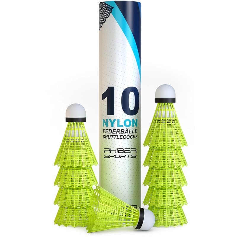 PHIBER-Sports Volants de Badminton en Plumes - Caractéristiques de Jeu parfaites - Idéal pour Les Débutants, Les Familles Et Les